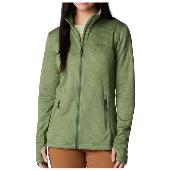 Флисовая жилетка Columbia Women's Park View Grid Fleece Full Zip, цвет Canteen Heather