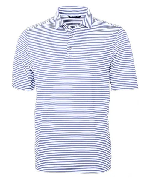 Рубашка поло из переработанного материала в полоску Tall Virtue Eco Pique Stripe Cutter & Buck, фиолетовый