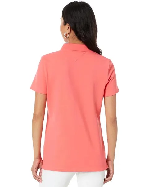 Поло Tommy Hilfiger Solid Short Sleeve Polo, цвет Sherbet