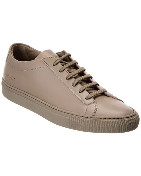 Оригинальные низкие кожаные кроссовки Common Projects Achilles, коричневый