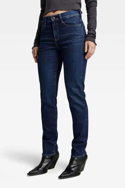 Джинсы на теле с потертым эффектом G-Star Raw, синий