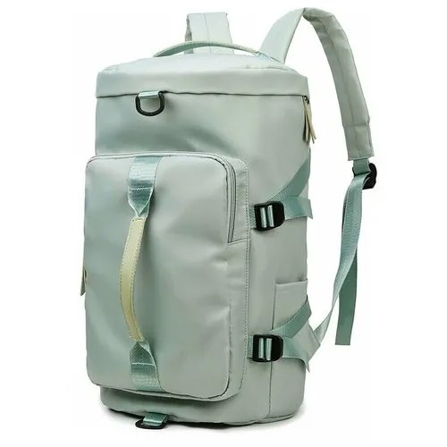 Стильная спортивная сумка - рюкзак - мятный - с отделениями на молнии для обуви и мокрых вещей - megaleon - для фитнеса