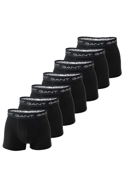 Боксеры с логотипом, 7 пар Gant, черный