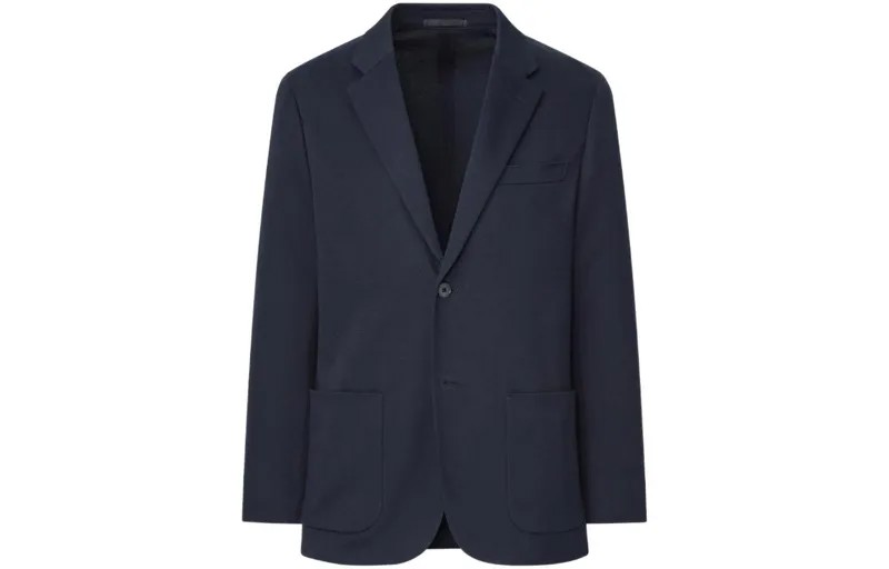 Деловой костюм мужской темно-синий Uniqlo, темно-синий