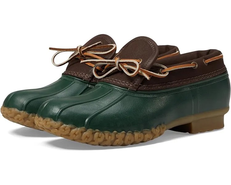 Ботинки L.L.Bean Rubber Moc Canvas, цвет Dark Brown/Forest Shade/Tan Opaque