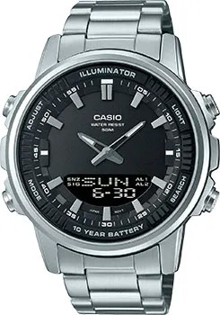 Японские наручные  мужские часы Casio AMW-880D-1A. Коллекция Ana-Digi