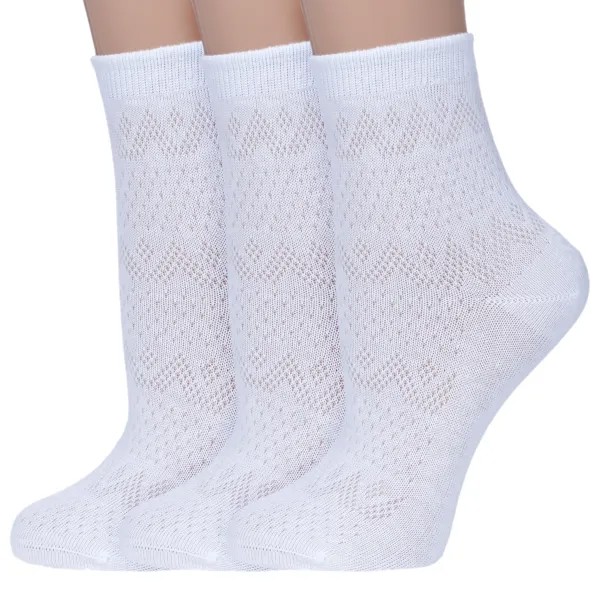 Комплект носков женских НАШЕ 3-С196 белых 25