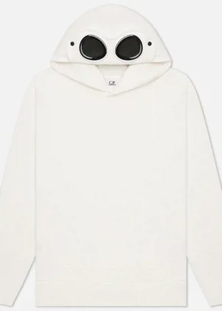 Мужская толстовка C.P. Company Diagonal Fleece Hooded Goggle, цвет белый, размер XXL