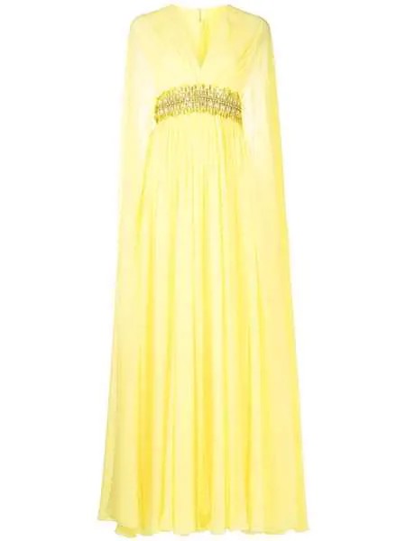 Zuhair Murad декорированное платье с глубоким вырезом