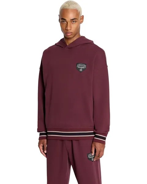 Худи Armani Exchange Collegiate Fleece, цвет Vineyard Wine