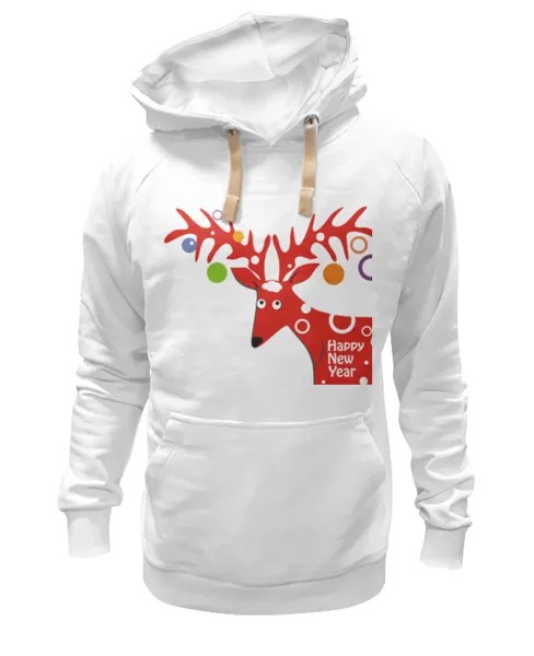 Худи Printio New year is coming! белое 2XL