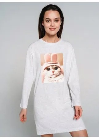 Ночная сорочка ТВОЕ 76497 размер XS, белый меланж, WOMEN