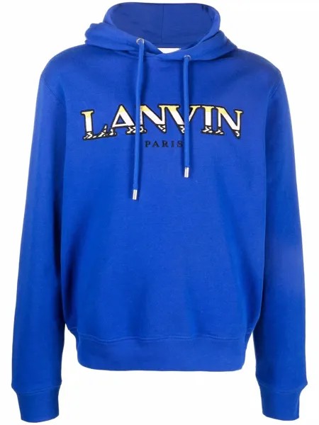 LANVIN logo-embroidered hoodie