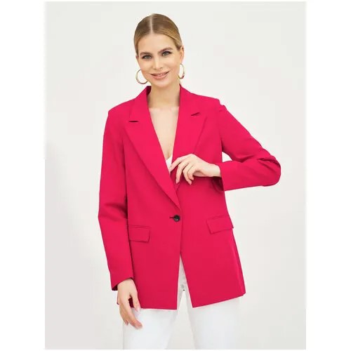 Пиджак BrandStoff, удлиненный, размер 42, розовый