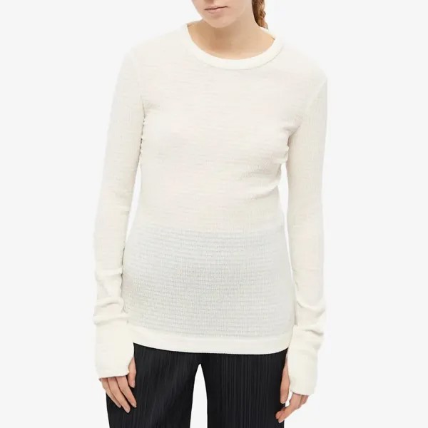 Jil Sander Мятый топ с длинными рукавами