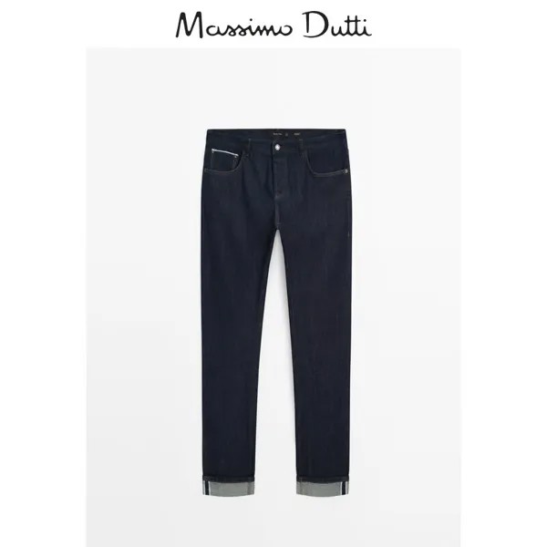 Джинсы мужские Massimo Dutti с кромкой, синий