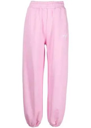 MSGM спортивные брюки с вышитым логотипом