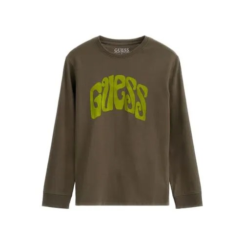 Лонгслив GUESS, размер 128, зеленый