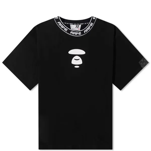 Двусторонняя футболка AAPE Dope Moon Face, черный