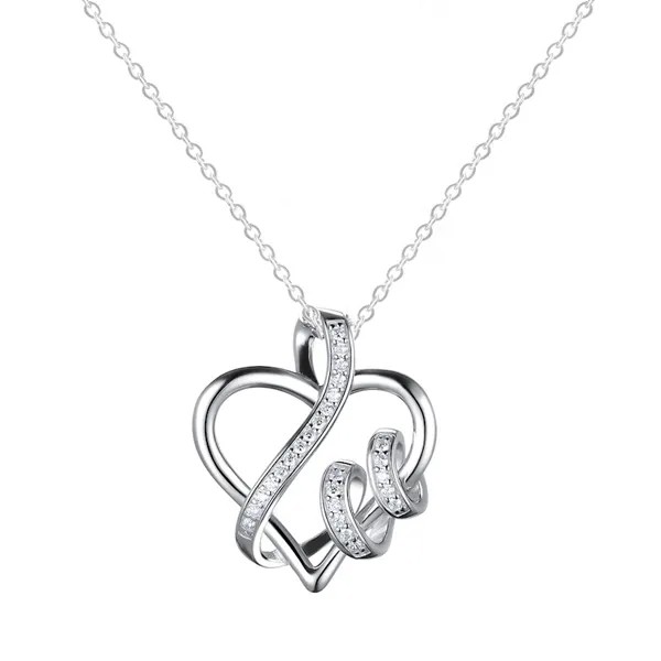 LOVANS 925 Серебряное ожерелье Креативный дизайн сердечка женские цепочки, коралловые подвески, колье в последних тенденциях кулоны в форме сер...