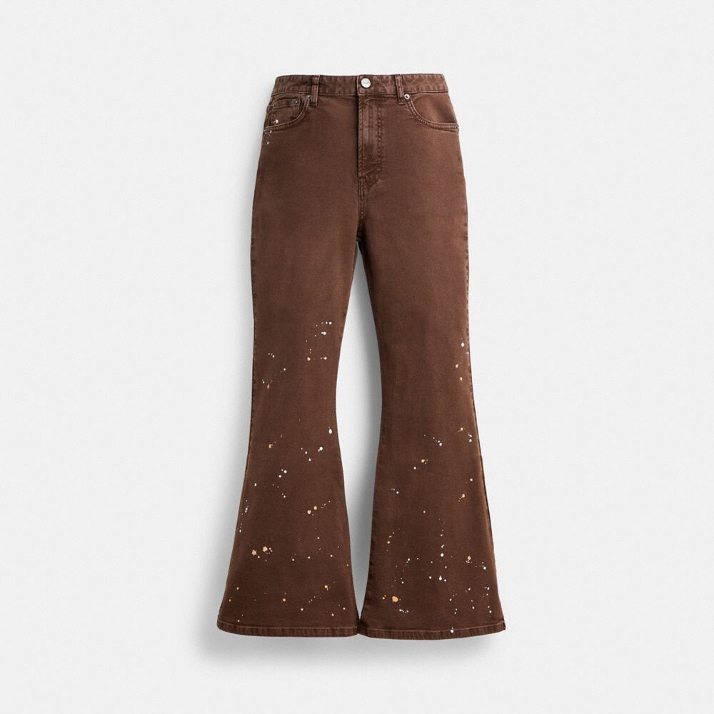 Джинсы COACH Canvas Boot Cut, коричневый