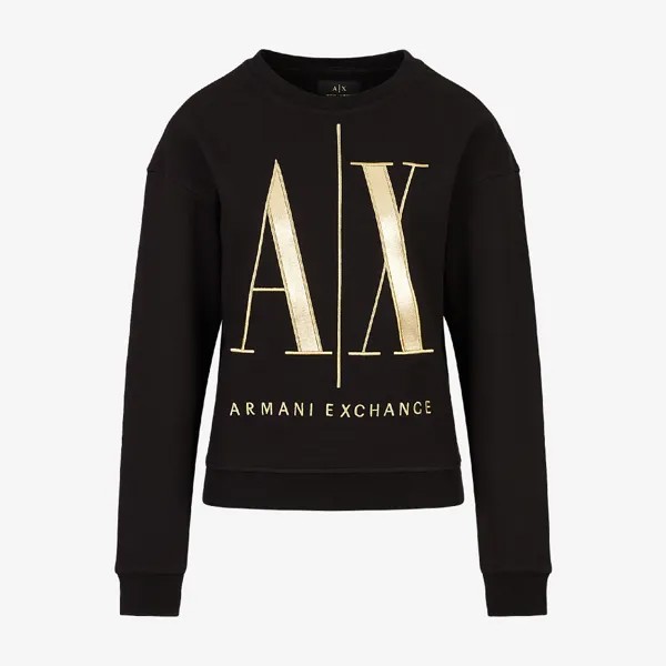 Свитшот Armani Exchange Icon Logo Crew Neck, черный