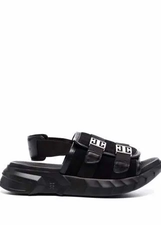 Givenchy logo plaque slingback sandals