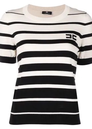 Elisabetta Franchi футболка тонкой вязки в полоску