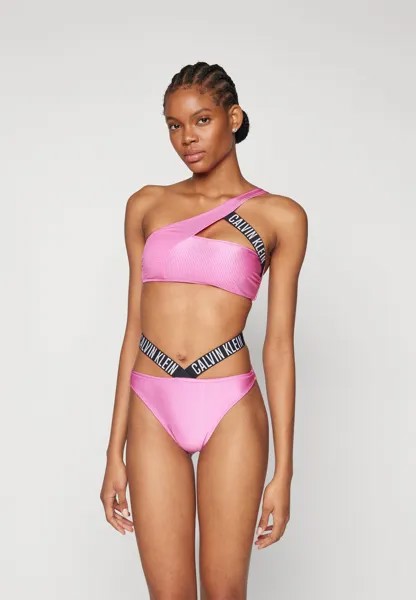 Верх бикини ONE SHOULDER BRALETTE Calvin Klein Swimwear, цвет bold pink