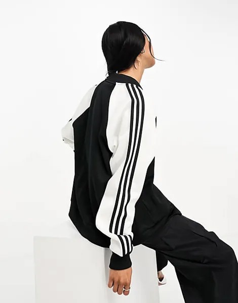 Черно-белая спортивная футболка adidas Originals superstar