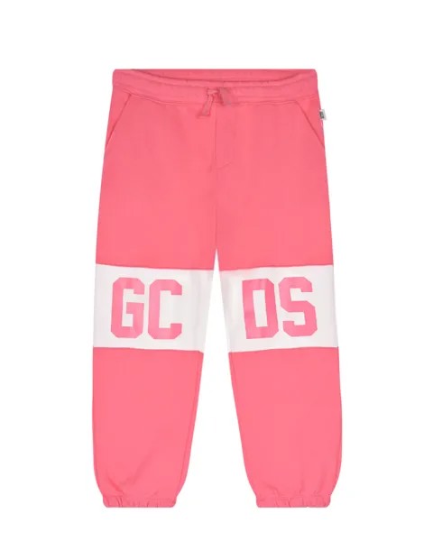 Розовые спортивные брюки с лого GCDS