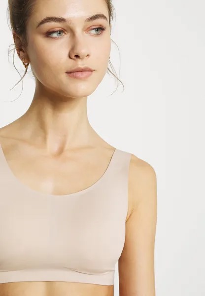 Удлиненный бюстгальтер Soft Top U Neck Lindex, бежевый