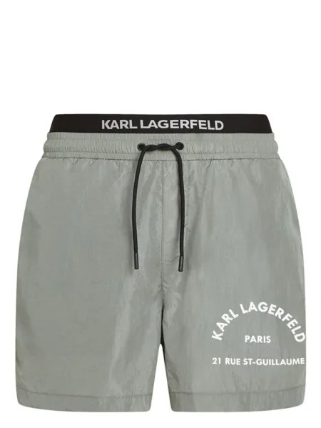Karl Lagerfeld плавки-шорты Rue St-Guillaume, серый