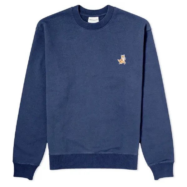 Толстовка Maison Kitsune Speedy Fox Patch Crew, синий