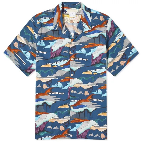 Рубашка Paul Smith Abstract Vacation, синий