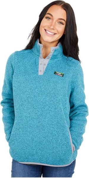 Куртка Petite Sweater Fleece Pullover L.L.Bean, цвет Evening Blue