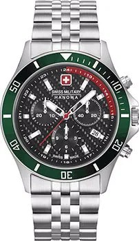 Швейцарские наручные  мужские часы Swiss military hanowa 06-5337.04.007.06. Коллекция Flagship Racer Chrono