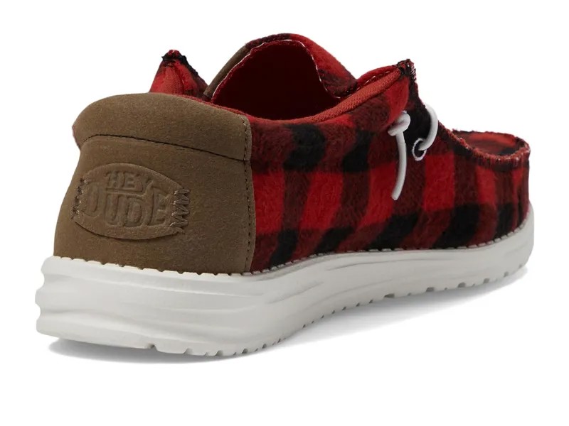 Лоферы Hey Dude Wally Buffalo Plaid, красный