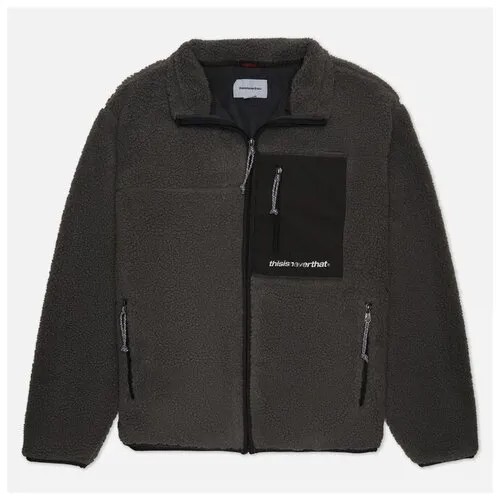 Мужская флисовая куртка thisisneverthat SP Sherpa Fleece Pocket серый, Размер S
