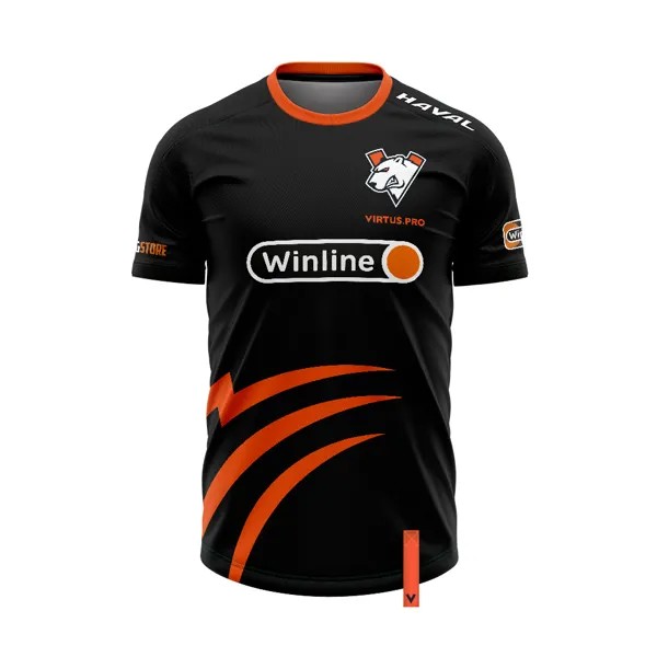 Футболка мужская Virtus.pro FVPJERSEYTI22 черная 52 RU