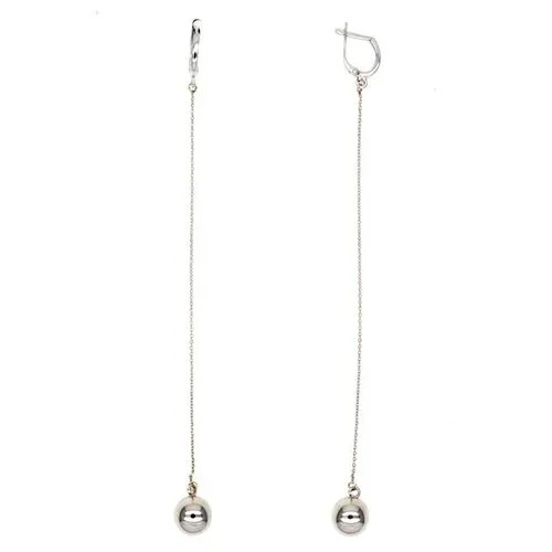 Серьги цепочки The Jeweller, серебро, 925 проба, родирование, , серебристый