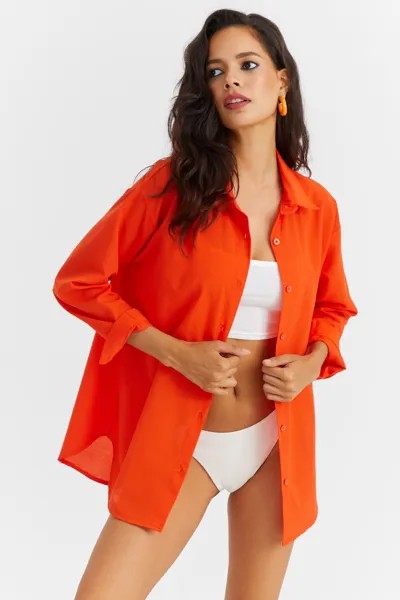 Рубашка – оранжевая – стандартного кроя. Cool & Sexy, оранжевый