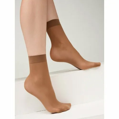 Гольфы Conte elegant, комплект, 20 den, 2 пары, размер 23-25, bronz