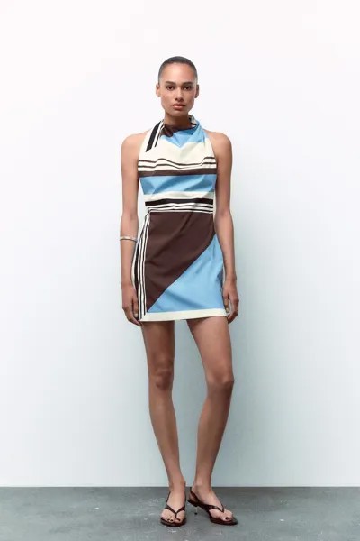 Платье из поплина ZARA, цвет only one