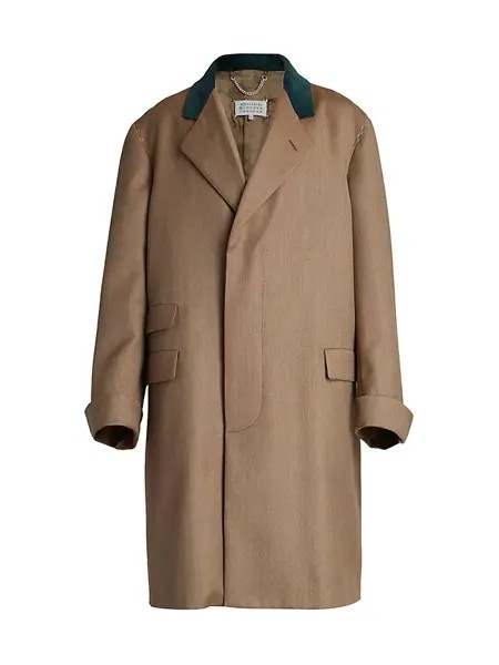 Шерстяное пальто Maison Margiela, цвет bronze