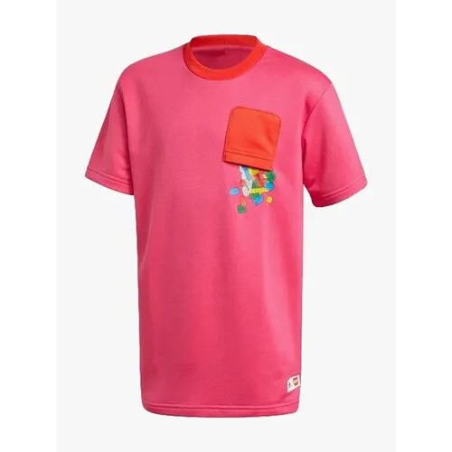 Футболка adidas, размер 116, розовый