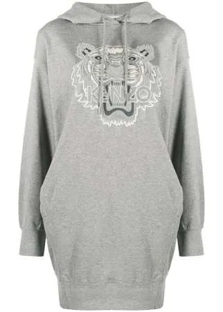 Kenzo платье-худи с логотипом