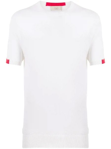 Maison Flaneur трикотажная футболка с контрастными манжетами