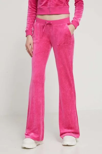 Велюровые спортивные штаны Juicy Couture, розовый