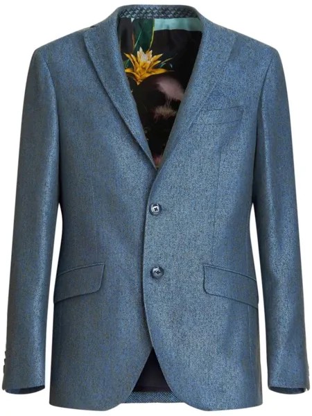 ETRO фактурный однобортный пиджак, синий